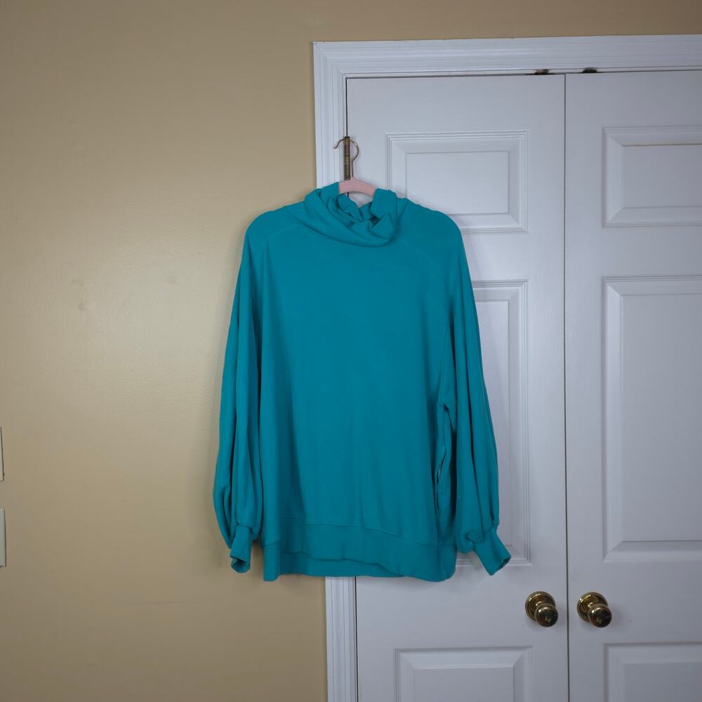 LIT Activewear Whisper Oversized Cowl Neck Hoodie Sweatshirt Size S